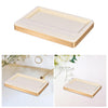 Jewelry Display Organizer Holder Earring Ring Storage Tray Beige