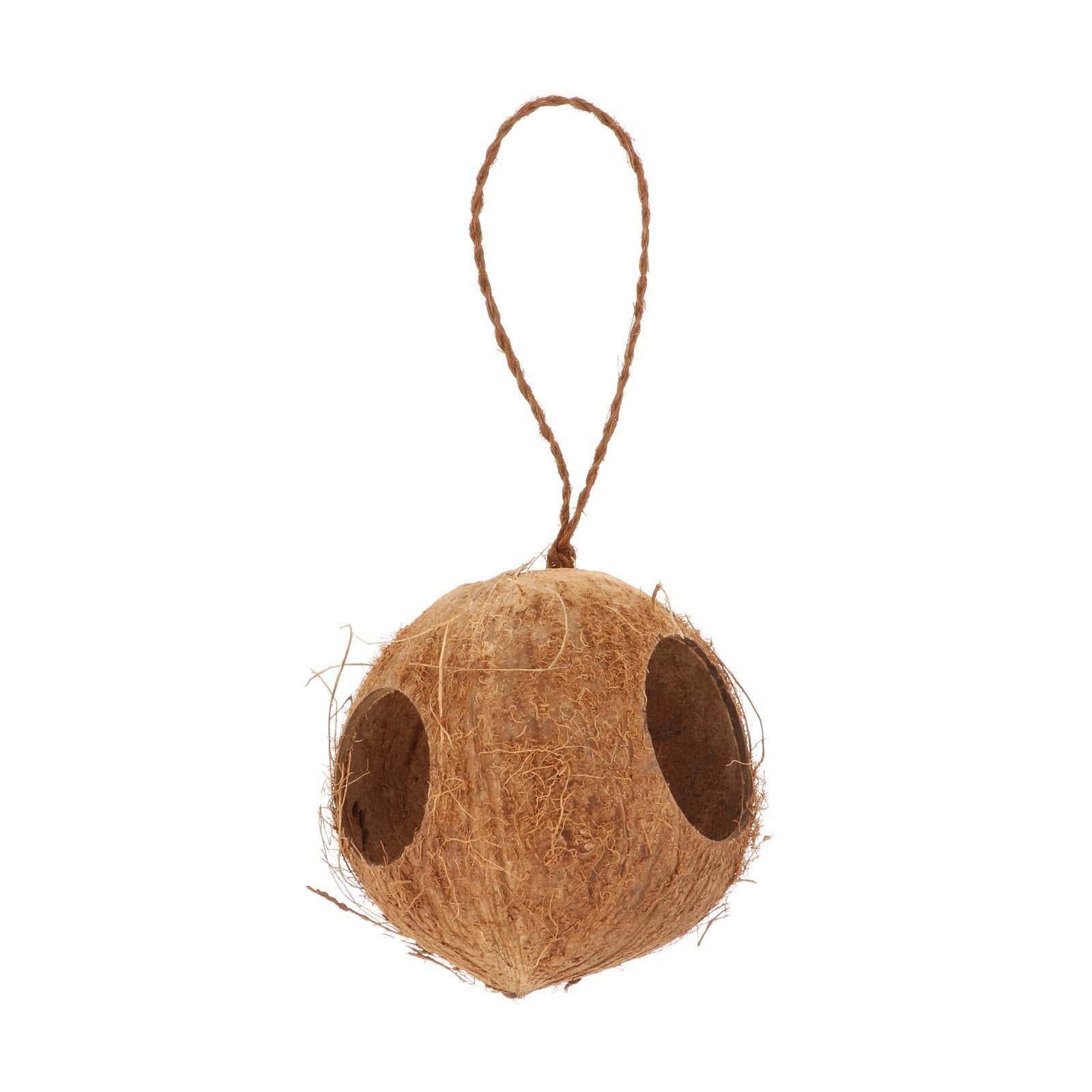 Natural Coconut Hut Bird Nest Toy Parrot Hamster Cage Toy Cockatiel House