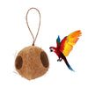 Natural Coconut Hut Bird Nest Toy Parrot Hamster Cage Toy Cockatiel House