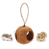 Natural Coconut Hut Bird Nest Toy Parrot Hamster Cage Toy Cockatiel House