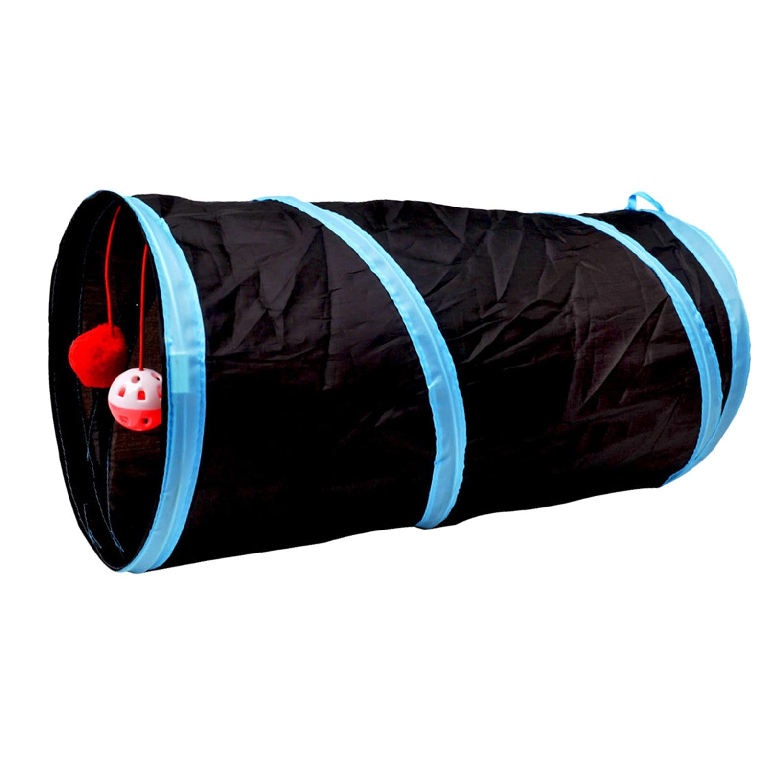 Tunnel of Fun, Collapsible One-Way Cat Tunnel Toy Play Tent Tube Toys Black