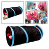 Tunnel of Fun, Collapsible One-Way Cat Tunnel Toy Play Tent Tube Toys Black