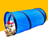 Tunnel of Fun, Collapsible One-Way Cat Tunnel Toy Play Tent Tube Toys Blue