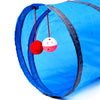 Tunnel of Fun, Collapsible One-Way Cat Tunnel Toy Play Tent Tube Toys Blue