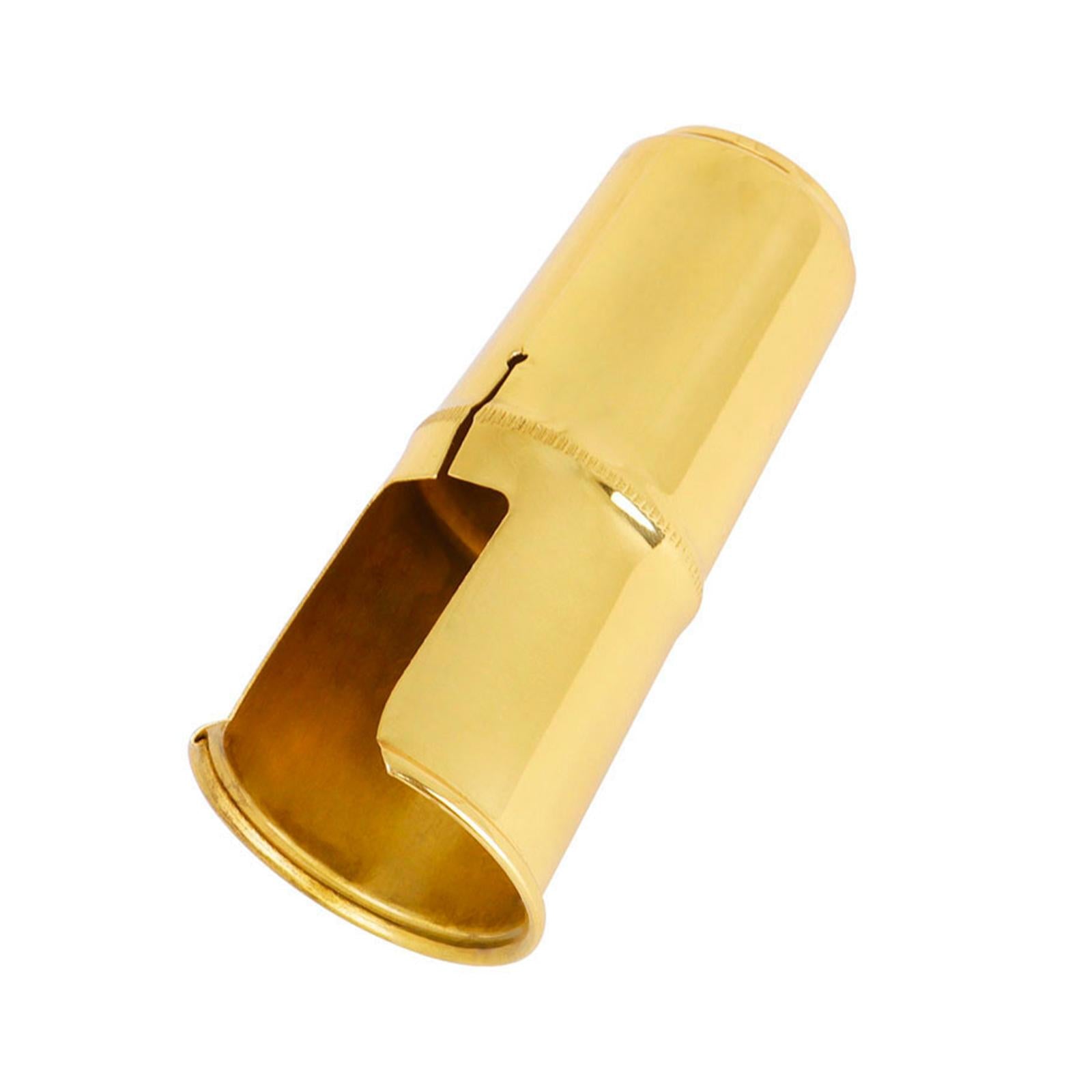 Brass Alto Saxophone Mouthpiece Protective Cap Cover with Ligature Fastener