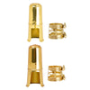 Brass Alto Saxophone Mouthpiece Protective Cap Cover with Ligature Fastener