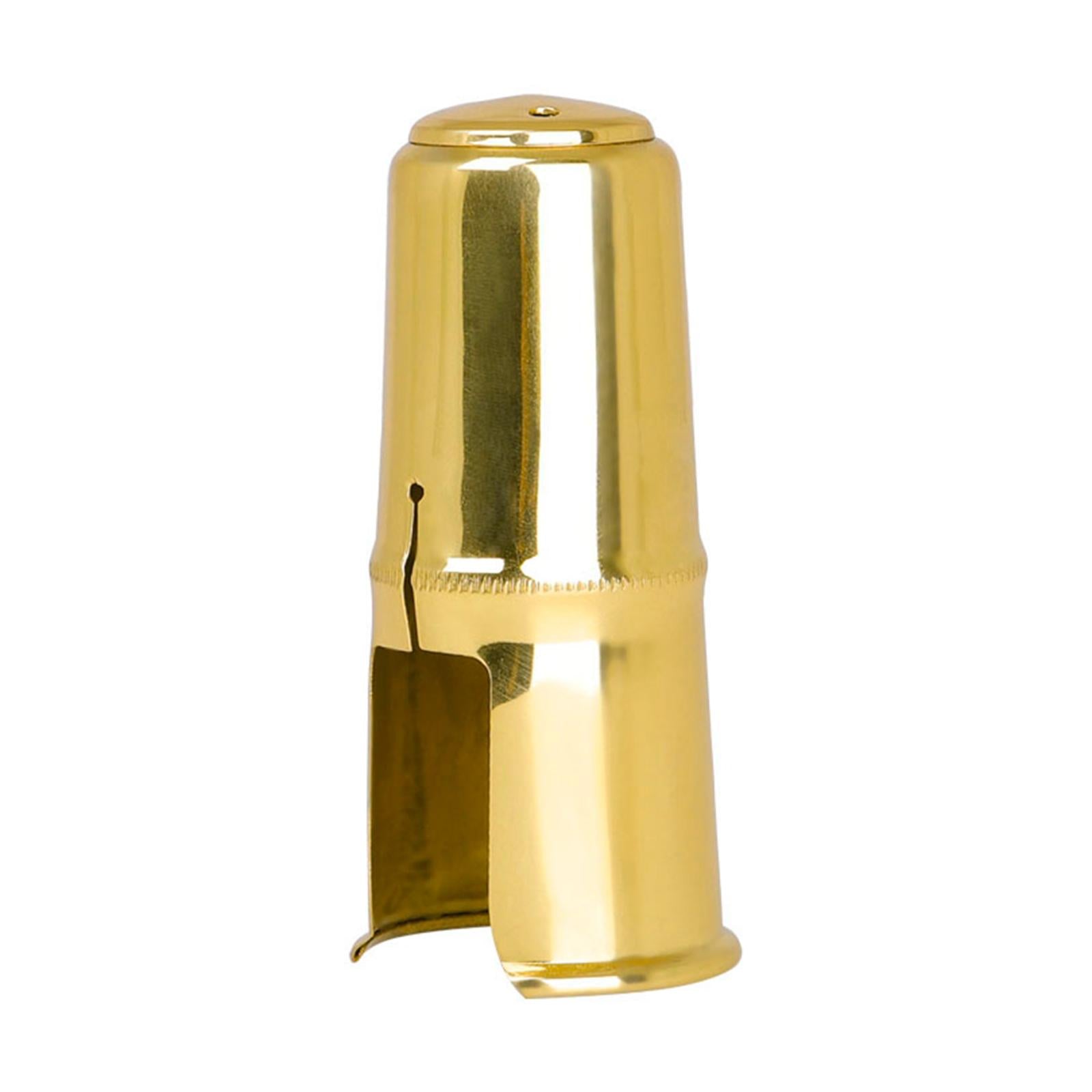 Brass Alto Saxophone Mouthpiece Protective Cap Cover with Ligature Fastener