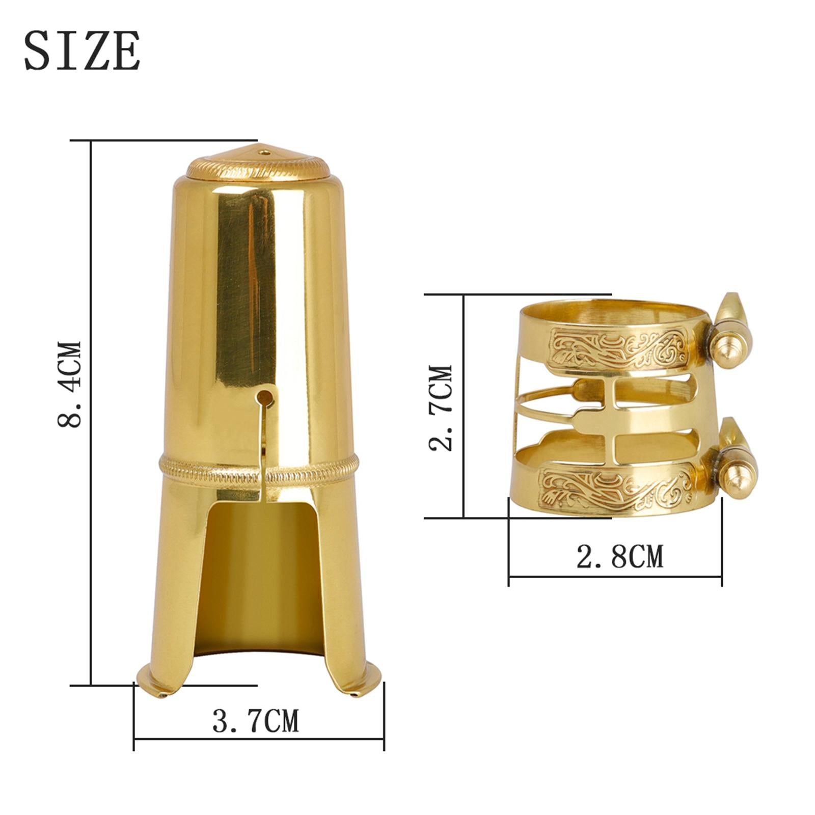 Solid Brass Tenor Saxophone Mouthpiece Protective Cap Cover Ligature Kit