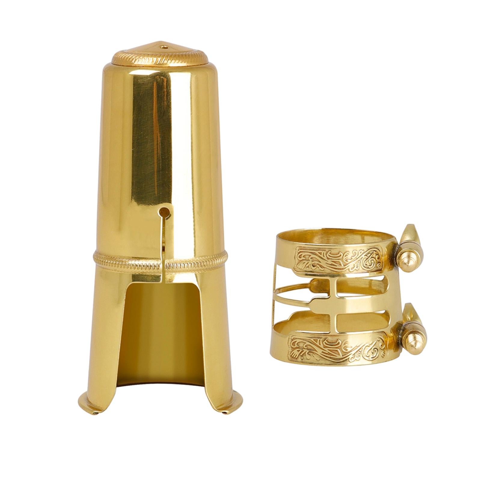 Solid Brass Tenor Saxophone Mouthpiece Protective Cap Cover Ligature Kit