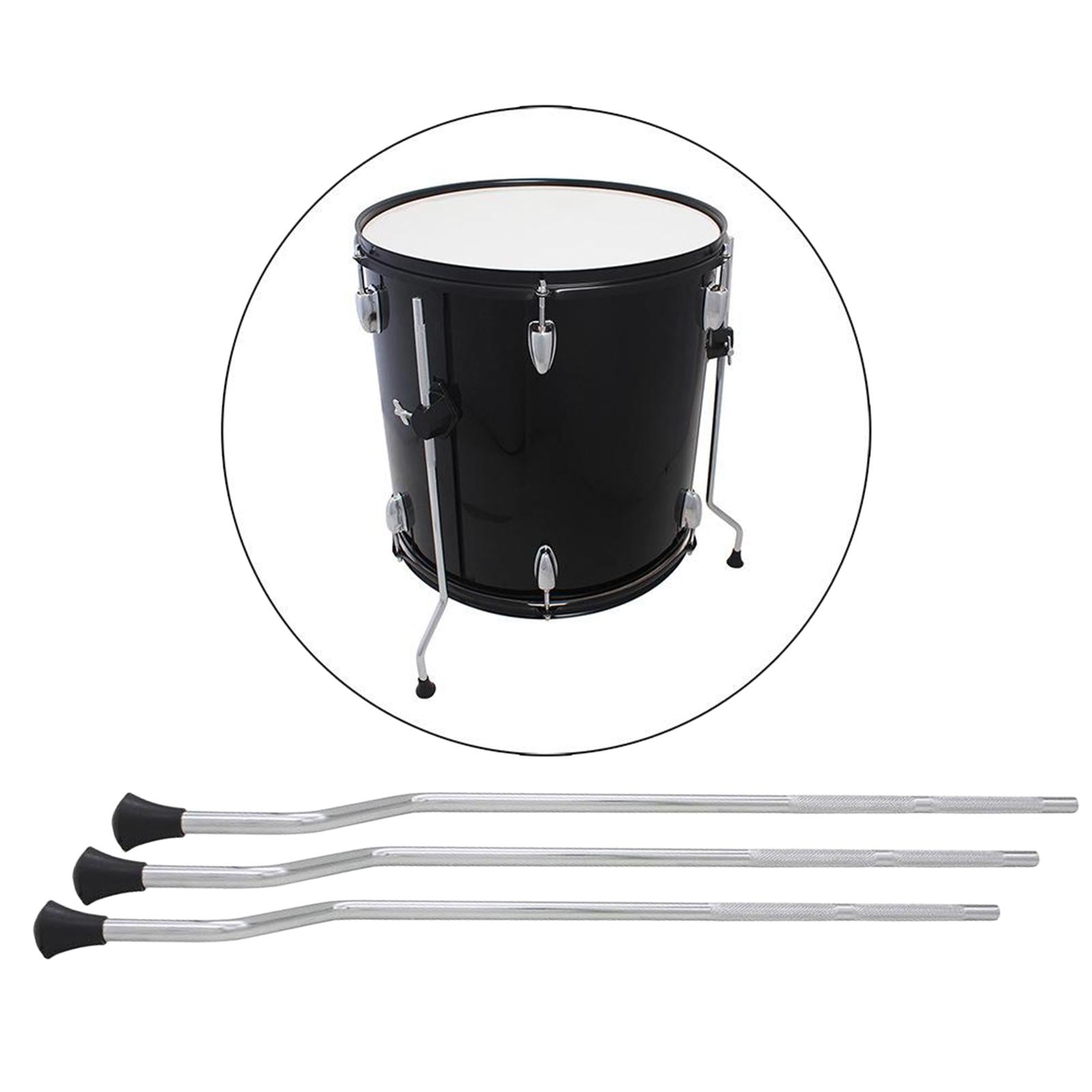 3pcs Metal Floor Tom Drum Legs Holder Non-slip Percussion Parts DIY Silver