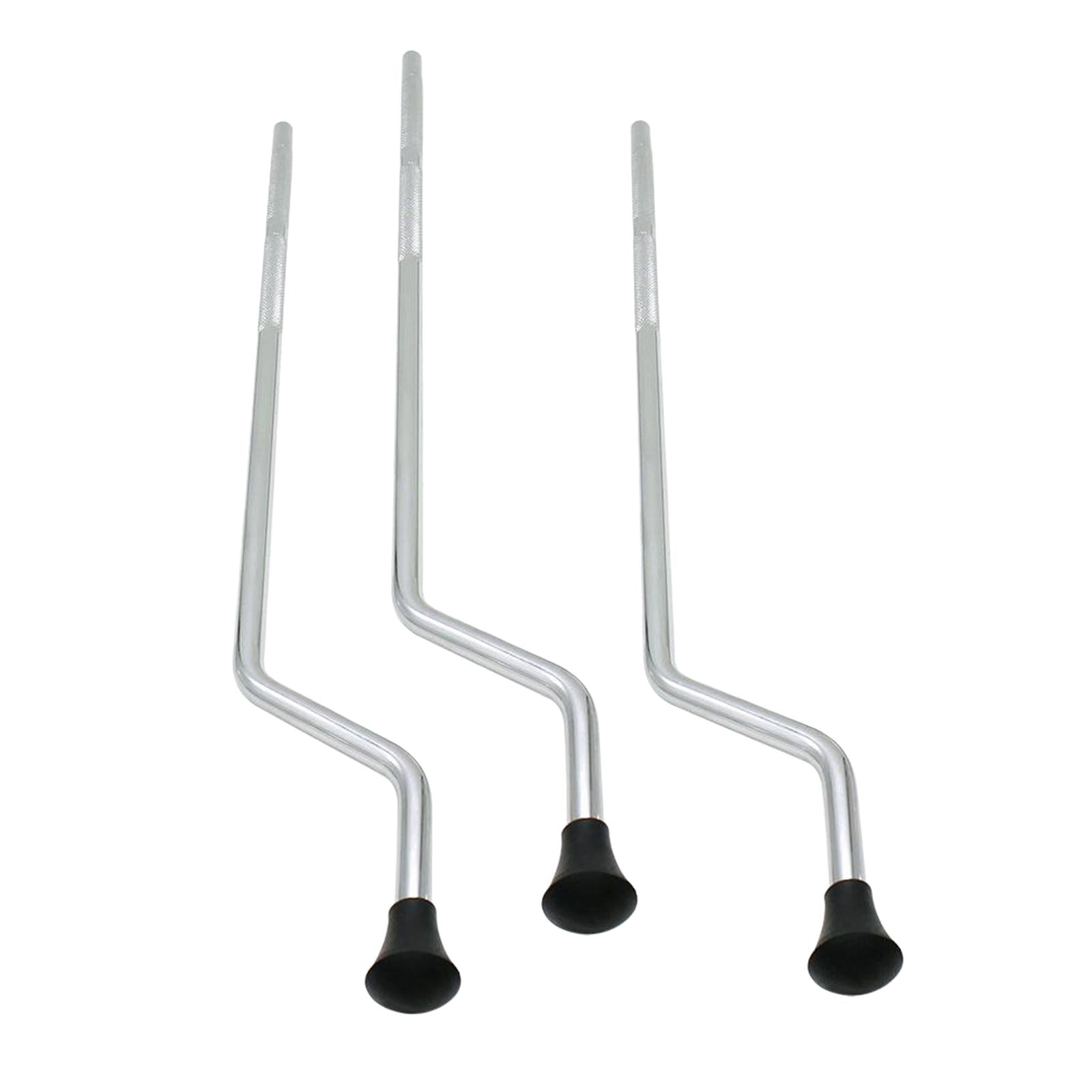 3pcs Metal Floor Tom Drum Legs Holder Non-slip Percussion Parts DIY Silver