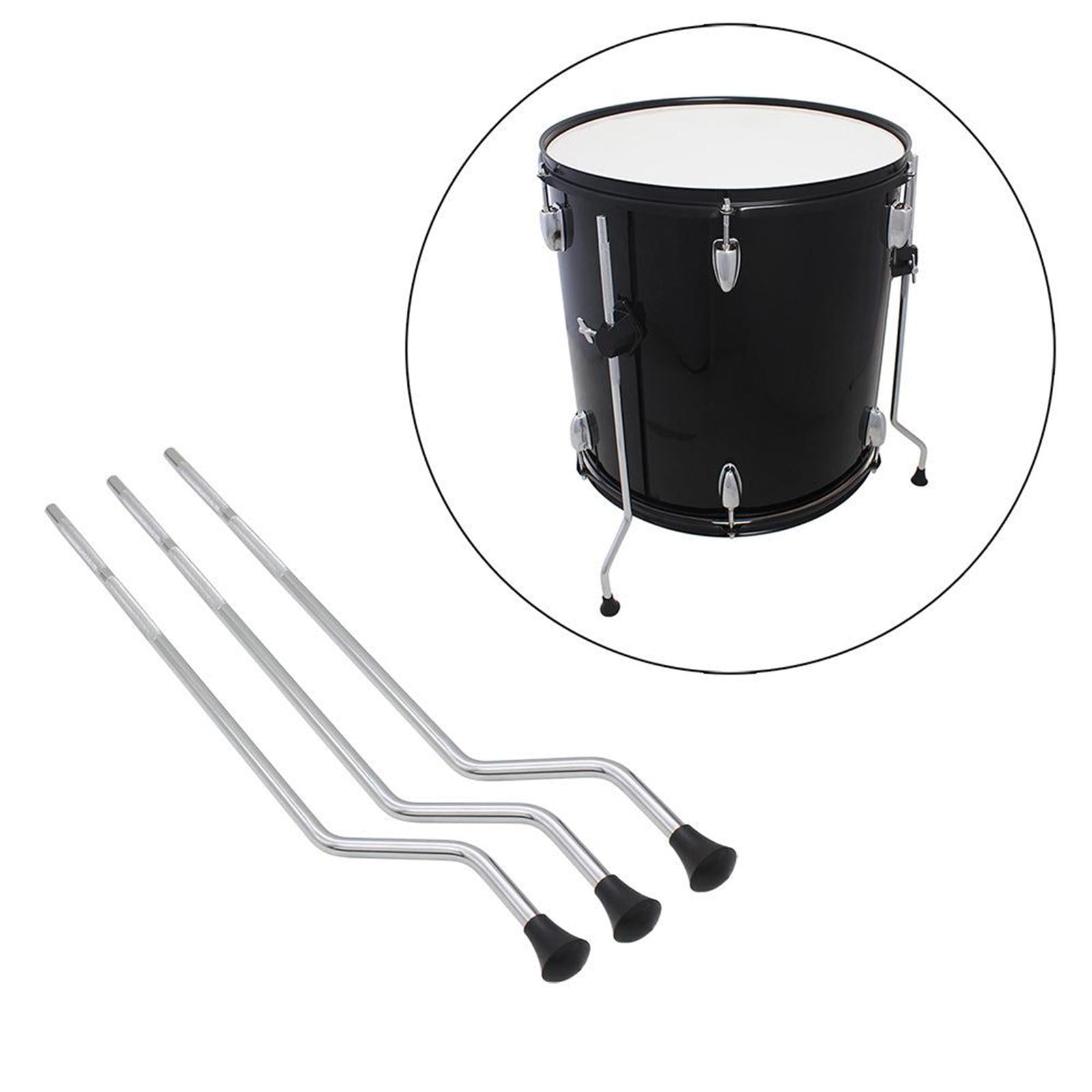 3pcs Metal Floor Tom Drum Legs Holder Non-slip Percussion Parts DIY Silver