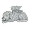 Pet Statue in Angel's Wing Tribute Figurine Sculpture Garden Decor Dog