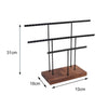 Earrings Holder Organizer for Ear Stud Jewelry Storage Black + Walnut base