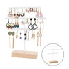 52 Hook 3-Tier Jewelry Earring Watch Displaying Holder Stand Rack White