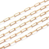 Gold Chain for Jewelry Making 18KGold Plated Paperclip Chain Oval Link Chain