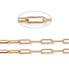 Gold Chain for Jewelry Making 18KGold Plated Paperclip Chain Oval Link Chain