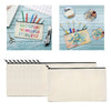 10x Blank DIY Craft Bag Canvas Pen Case Blank Makeup Bags Canvas Pencil Bag 20x14cm