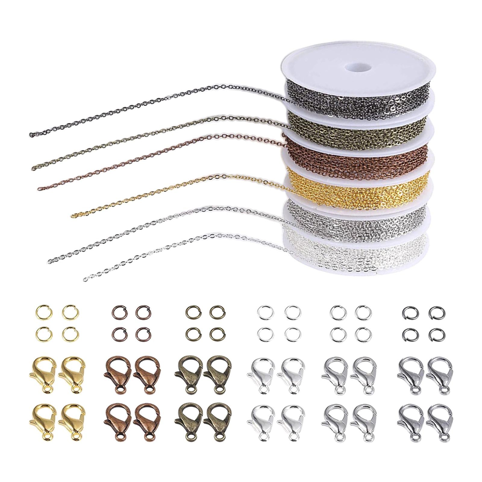 Cross Chain Link Bulk Lobster Clasps and Jump Rings for DIY Necklace Earring