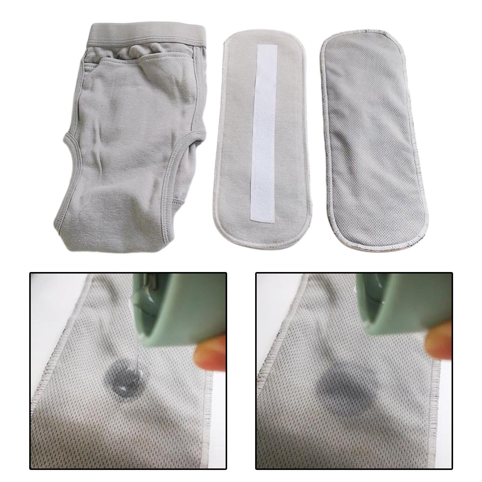 1 Piece with 2 Mats Unisex Cotton Underwear Light Absorbency Incontinence XL