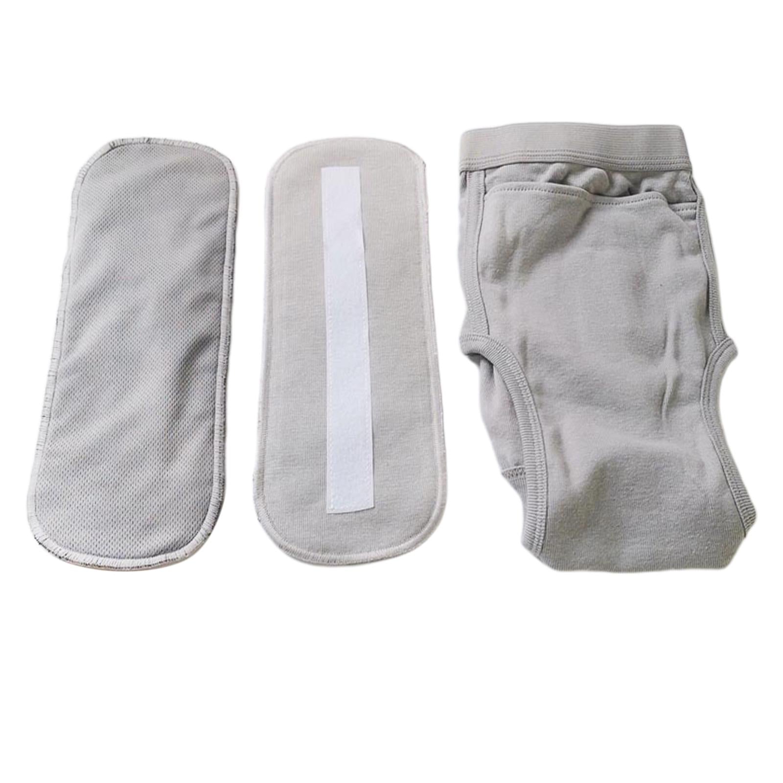 1 Piece with 2 Mats Unisex Cotton Underwear Light Absorbency Incontinence XL