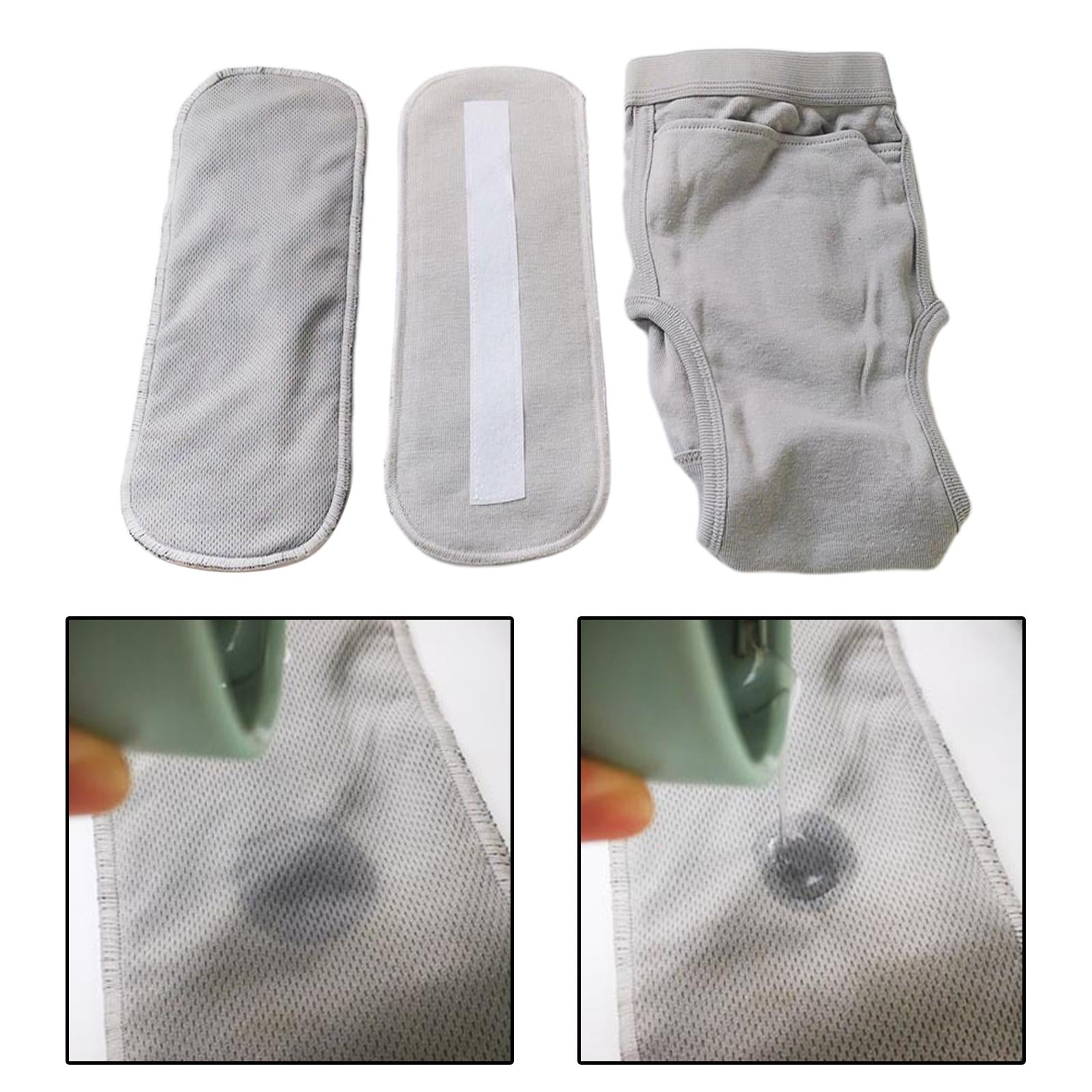 1 Piece with 2 Mats Unisex Cotton Underwear Light Absorbency Incontinence XL