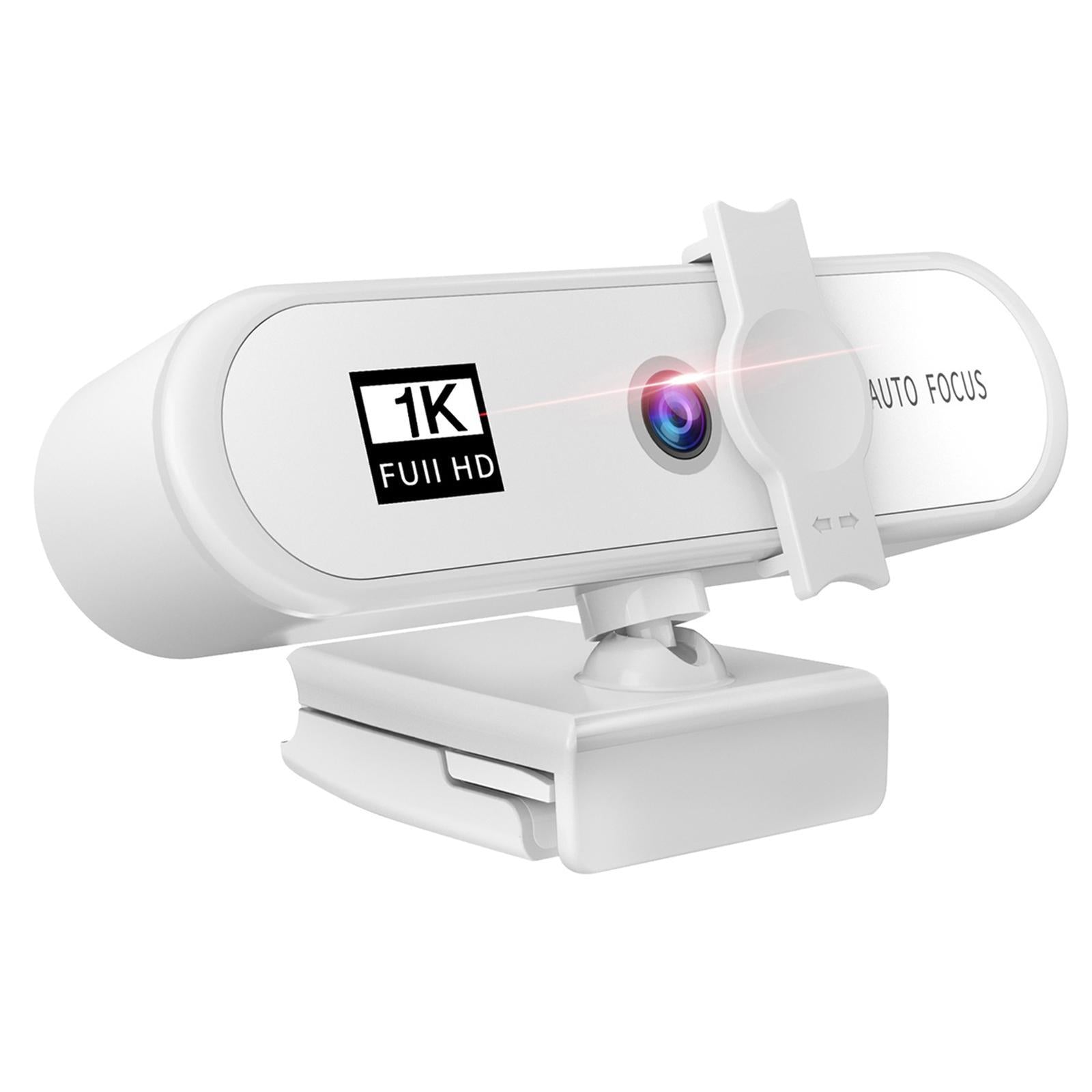 4K Full HD Streaming Webcam Autofocus for Live Broadcast 1k White