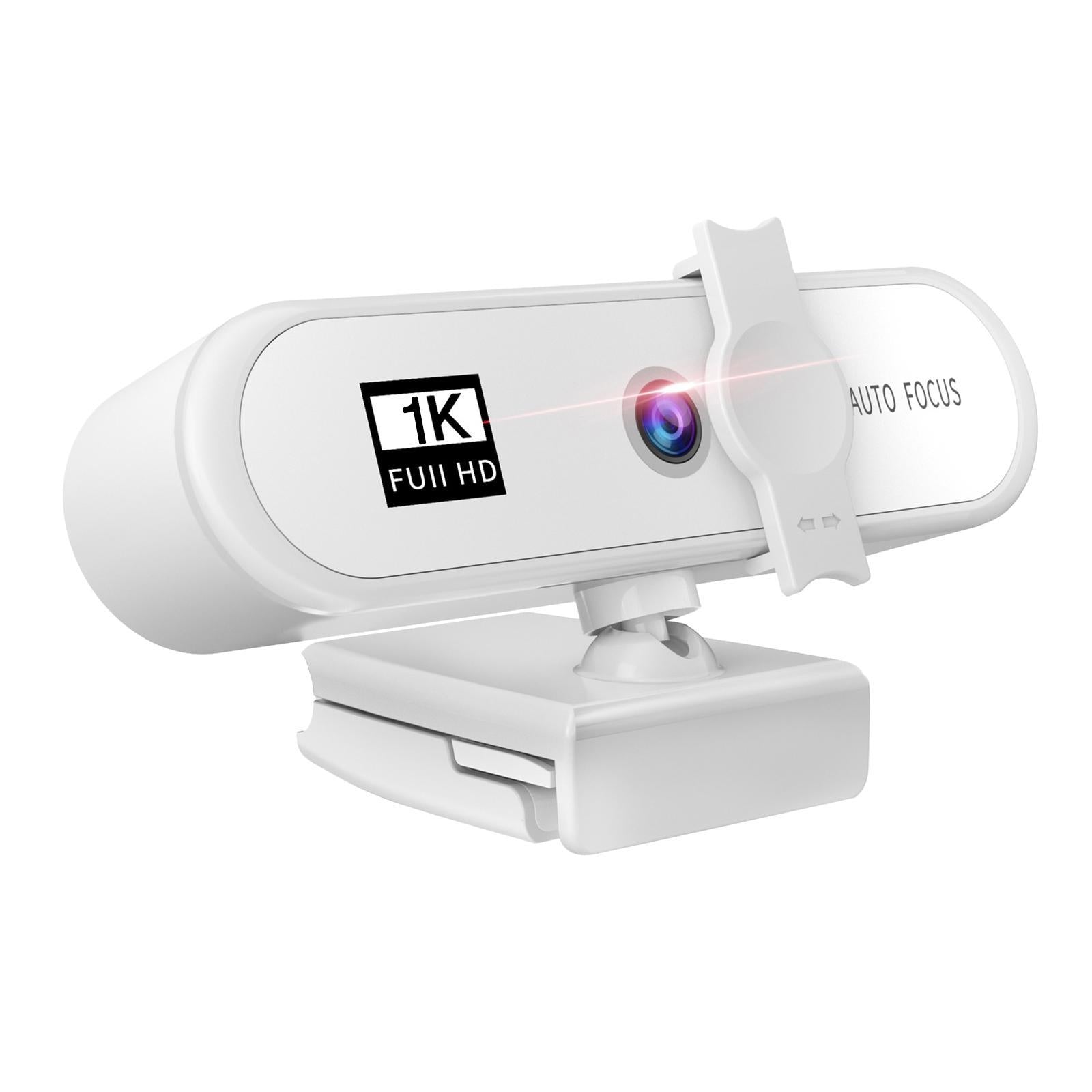 4K Full HD Streaming Webcam Autofocus for Live Broadcast 1k White