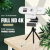 4K Full HD Streaming Webcam Autofocus for Live Broadcast 1k White