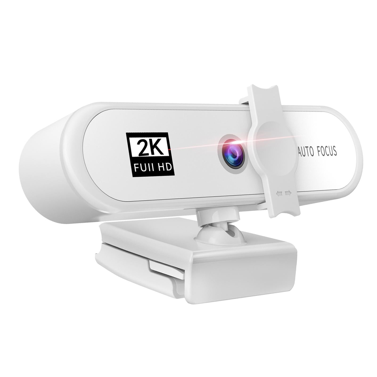 4K Full HD Streaming Webcam Autofocus for Live Broadcast 2k White