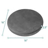 Memory Foam Swivel Seat Cushion Gray 16 Inches 360 Degree Rotation Round