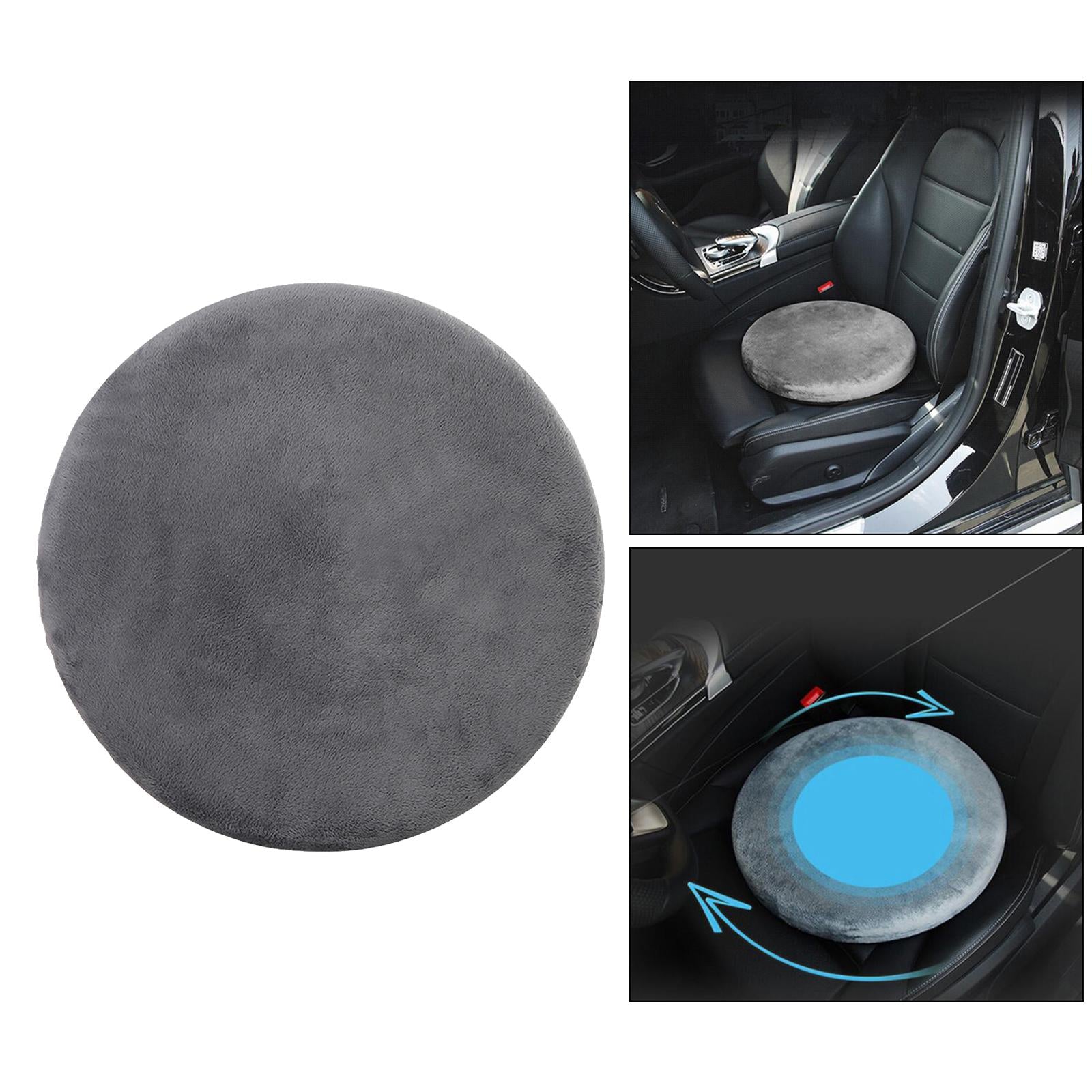 Memory Foam Swivel Seat Cushion Gray 16 Inches 360 Degree Rotation Round