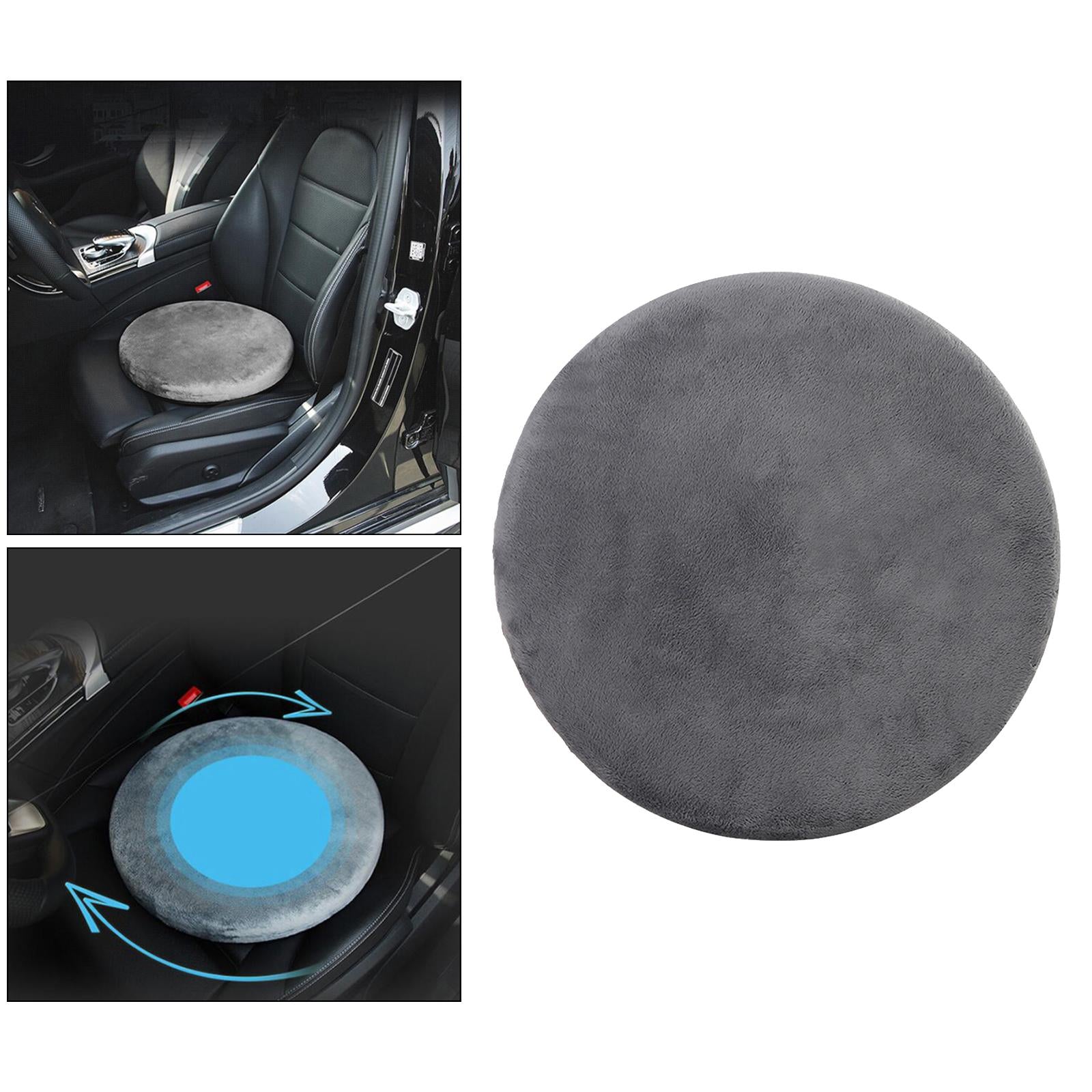 Memory Foam Swivel Seat Cushion Gray 16 Inches 360 Degree Rotation Round