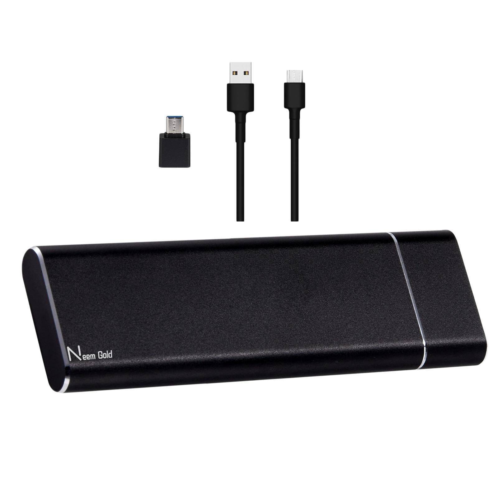 Portable USB 3.1 SSD 430MB/s Read Speed Solid State Drive Black 500GB