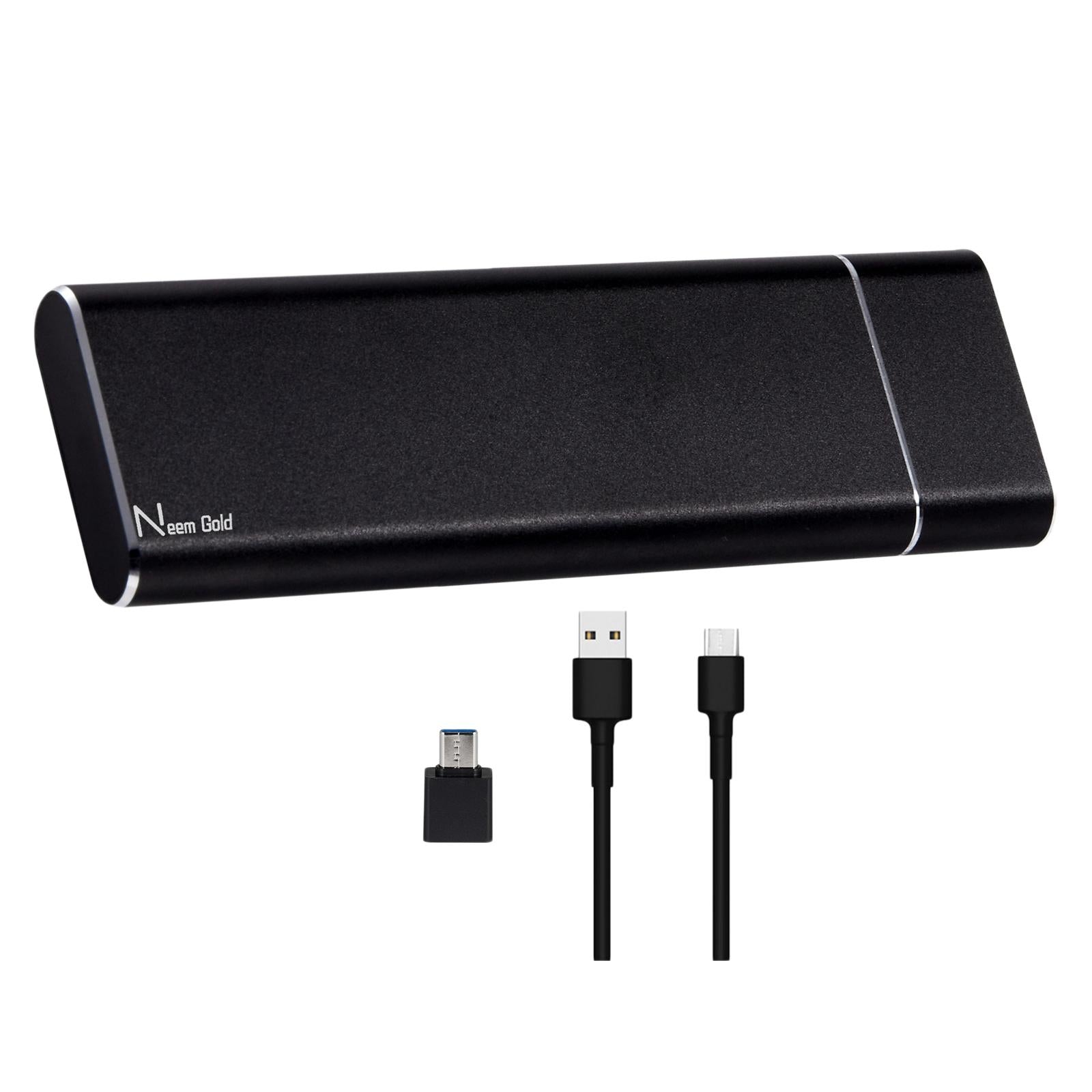 Portable USB 3.1 SSD 430MB/s Read Speed Solid State Drive Black 500GB