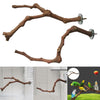 Wood Hanging Parrot Stand Tree Branch Resk Holder Toys Perches Grinding A