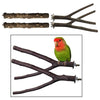 4pcs/set Natural Wooden Parrot Bird Stand Tree Branch Toys Perch Grinding