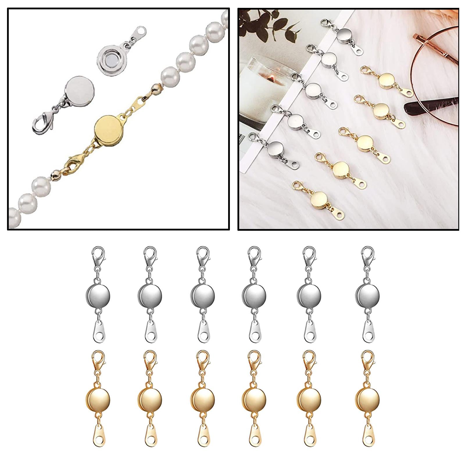 12x Strong Magnetic Claw Lock Clasps Necklace Bracelet Jewelry Extender Hook