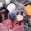 Waterproof Acrylic Makeup Brush Holder Pot Cosmetic Brushes Storage Case D