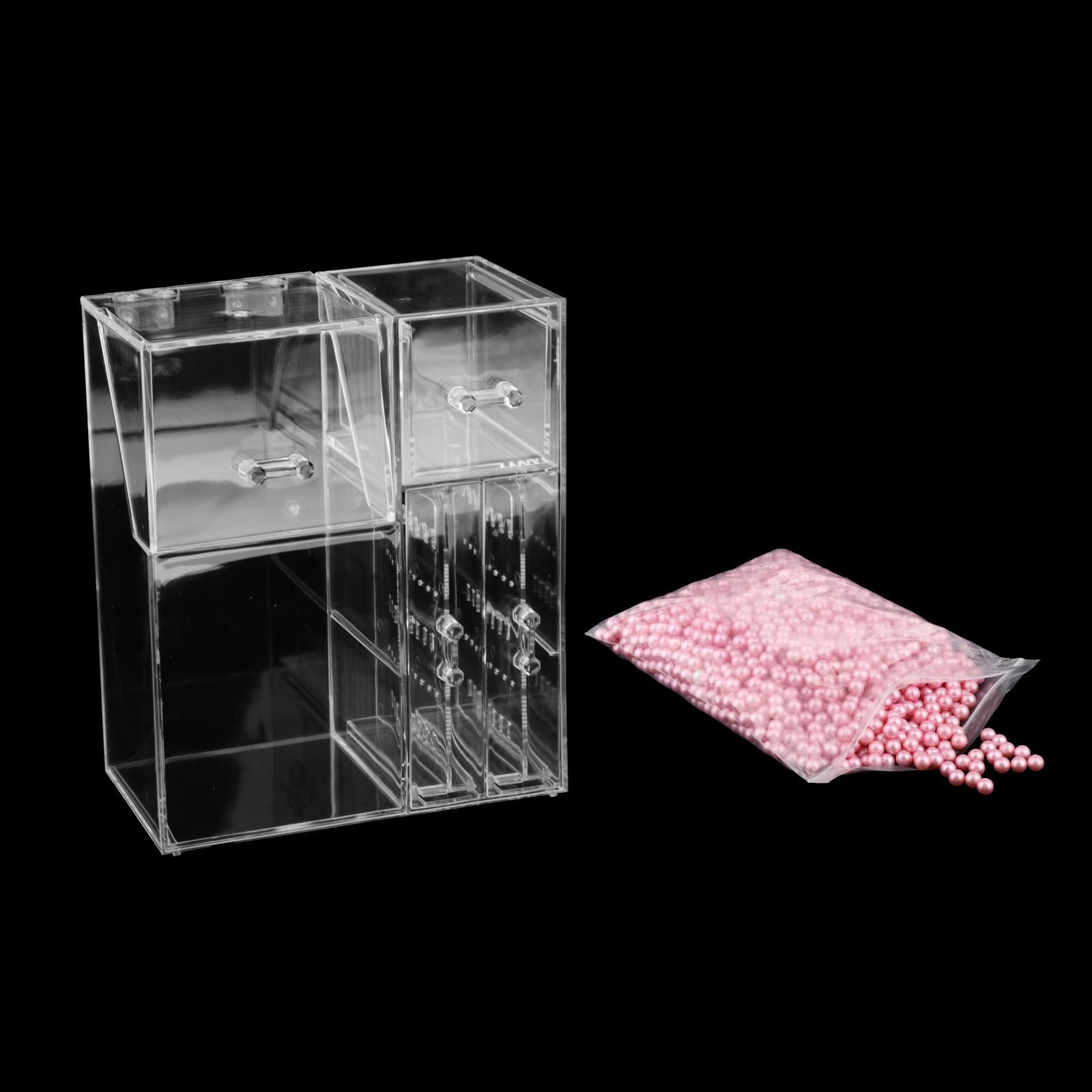 Waterproof Acrylic Makeup Brush Holder Pot Cosmetic Brushes Storage Case D