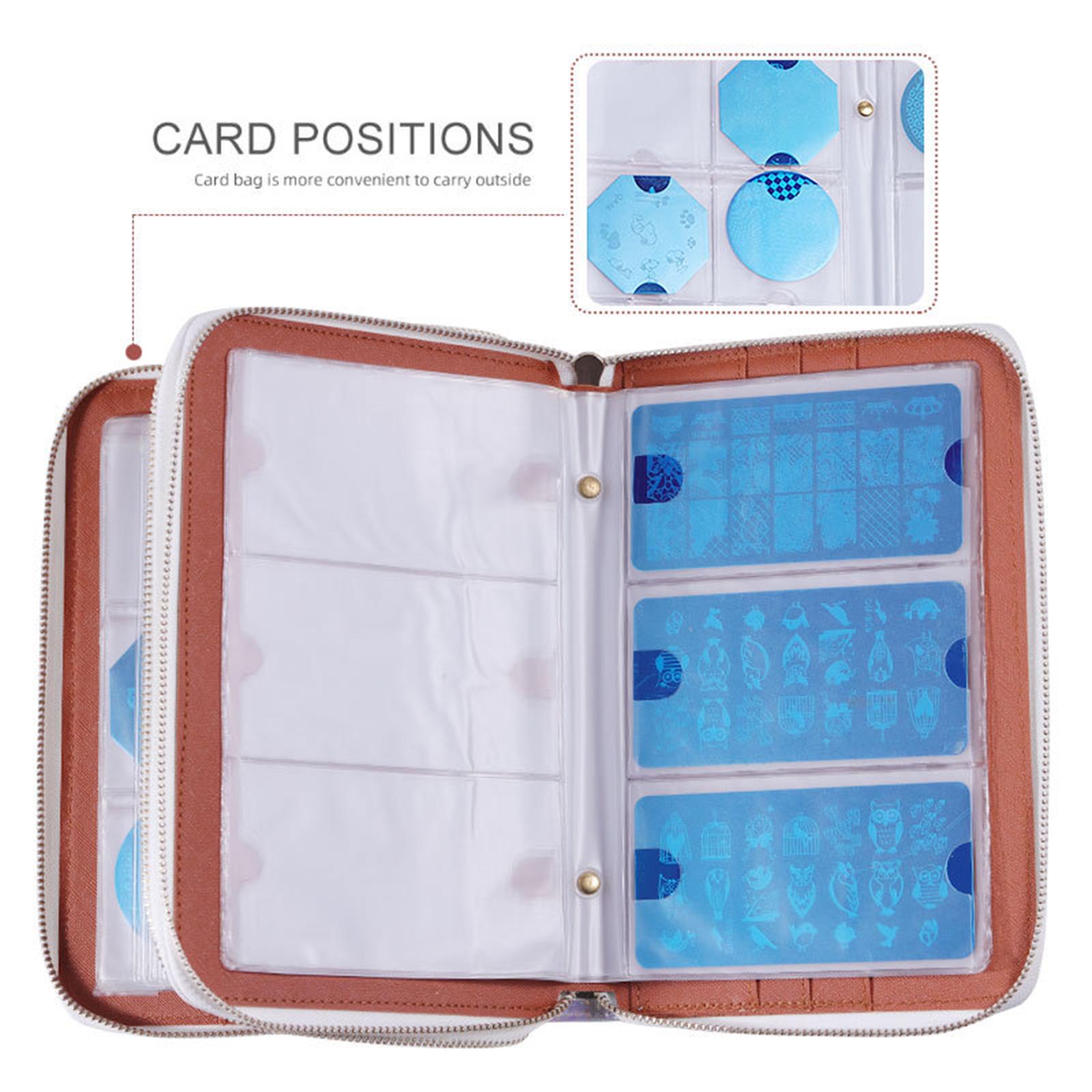 Zippered Nail Stamping Plate Holder Case Template Organizer Pouch 20 Slots