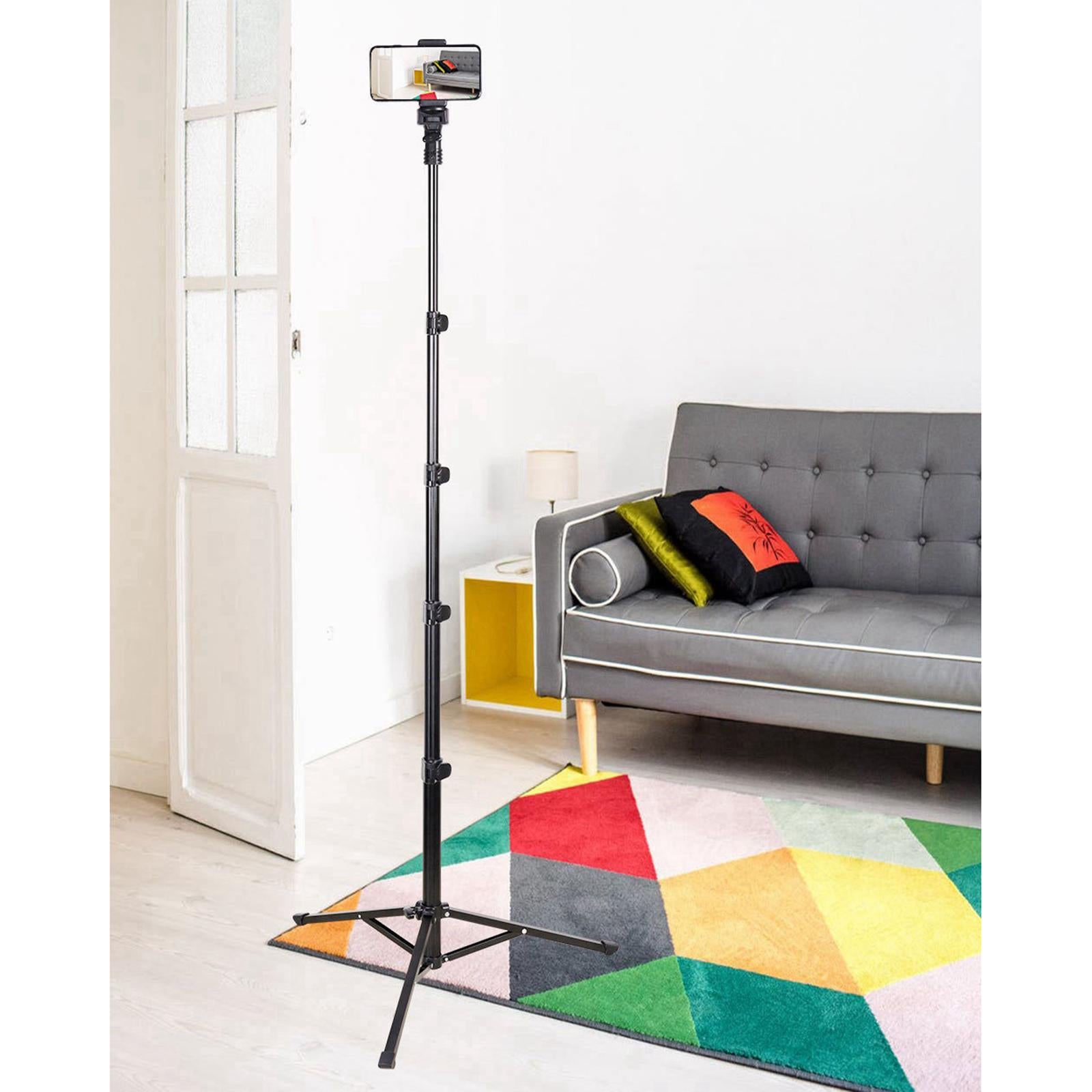 Phone Tripod 160cm Extendable Selfie Stick Tripod Stand Smartphone Holder