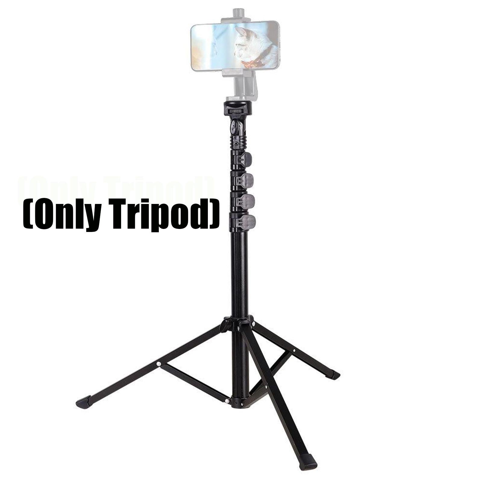 Phone Tripod 160cm Extendable Selfie Stick Tripod Stand Smartphone Holder