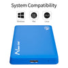 High Speed External Portable USB Hard Drive HDD for Laptops Blue 500GB