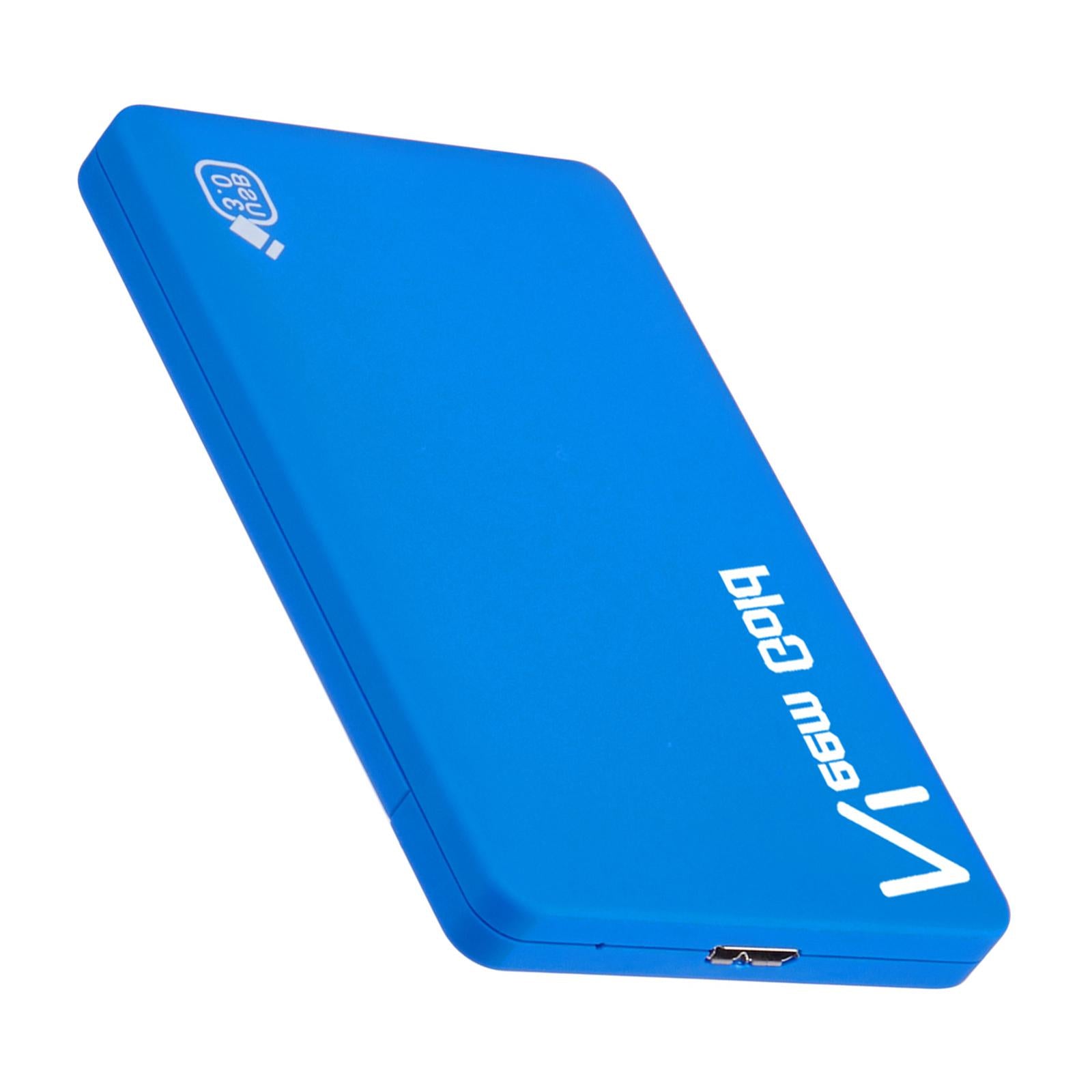 High Speed External Portable USB Hard Drive HDD for Laptops Blue 500GB