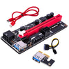 PCI-E 1x to 16x Graphic Extension USB3.0 Adapter Card 60cm Cable Red