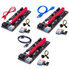 PCI-E 1x to 16x Graphic Extension USB3.0 Adapter Card 60cm Cable Red