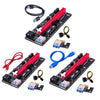 PCI-E 1x to 16x Graphic Extension USB3.0 Adapter Card 60cm Cable Red