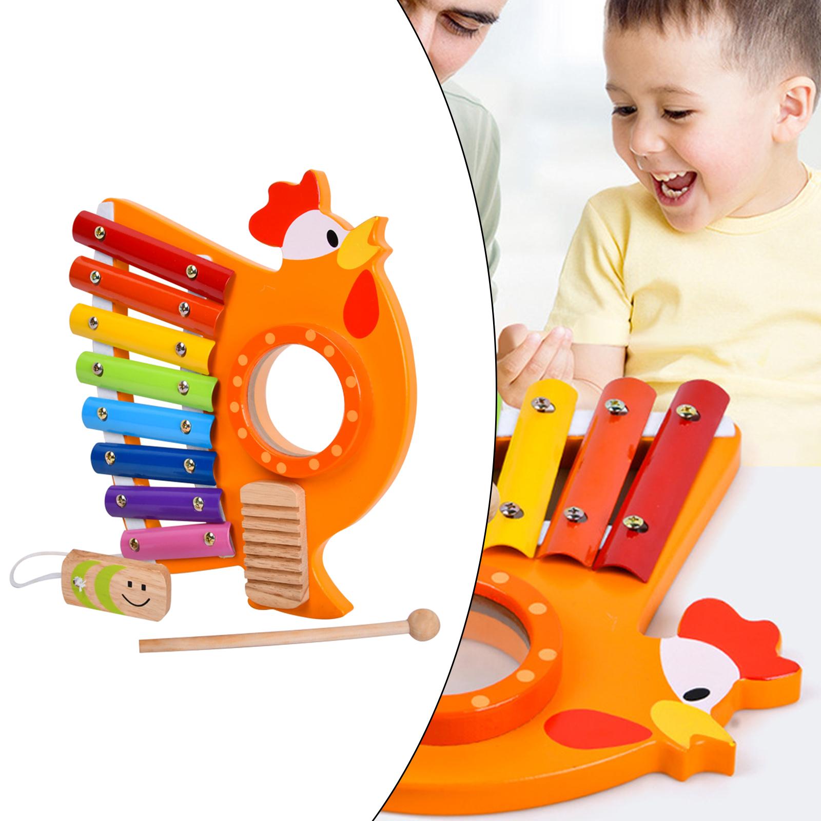 3-in-1 Xylophone Mallet Percussion Rhythm Instrument Piano Toy for Kids Gift