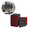 12x 30x30cm Acoustic Soundproofing Foam Panels Pads Black & Red Foam Tiles